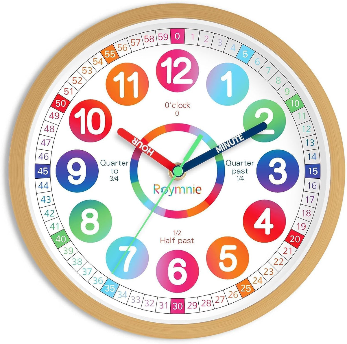 Roymnie Learning Wall Clock