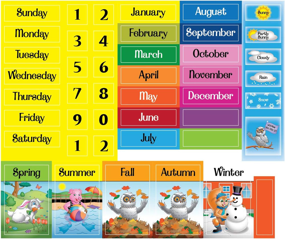 ZazzyKid Magnetic Calendar & Weather Chart