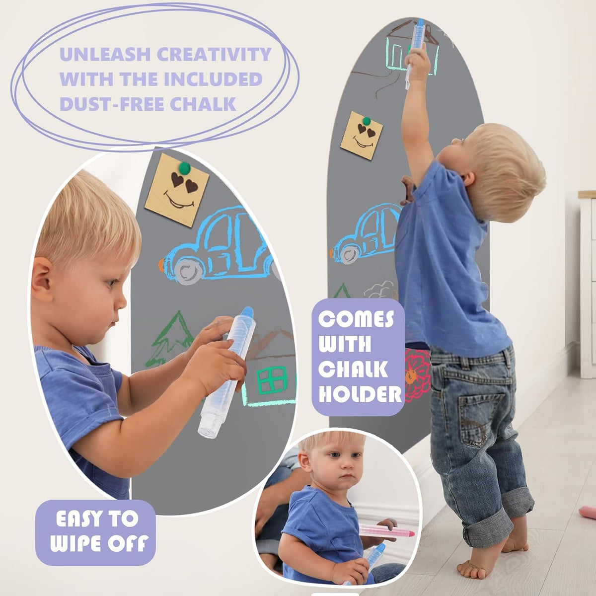 Warasee Magnetic Chalkboard Wall Decal