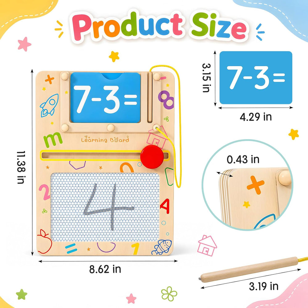 Luneetya Wooden Magnetic Learning Board
