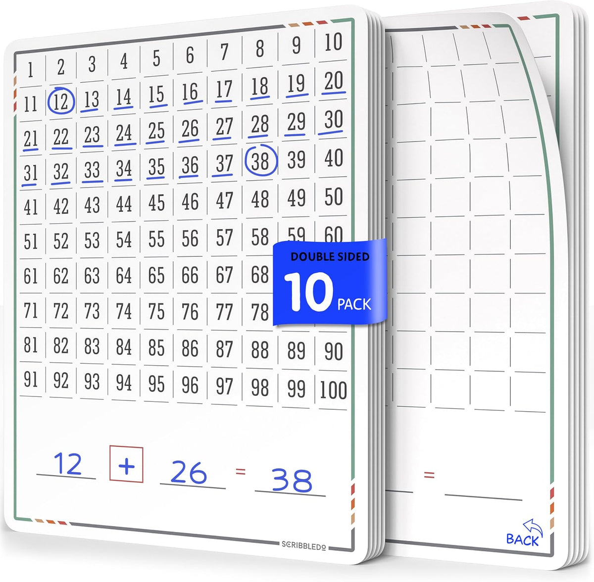 Scribbledo Dry Erase Number Sheets