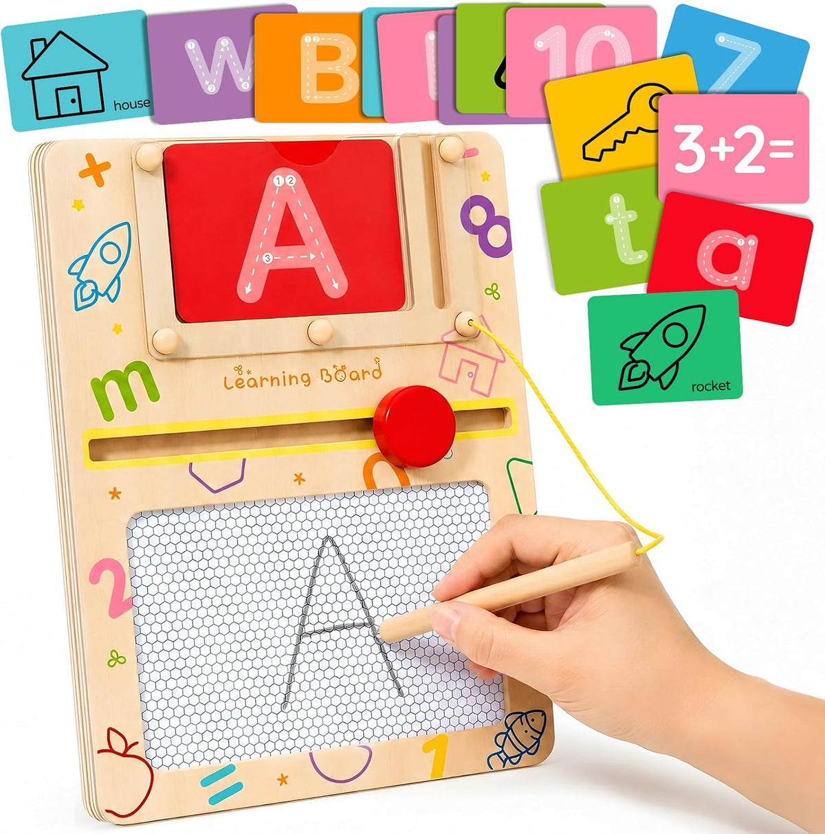 Luneetya Wooden Magnetic Learning Board