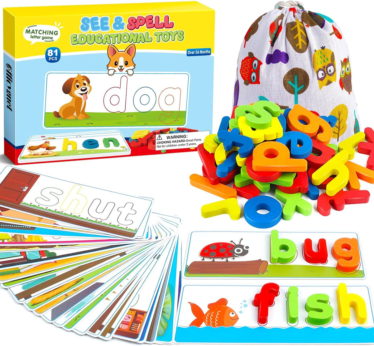 Officygnet CVC Word Builder Flash Cards