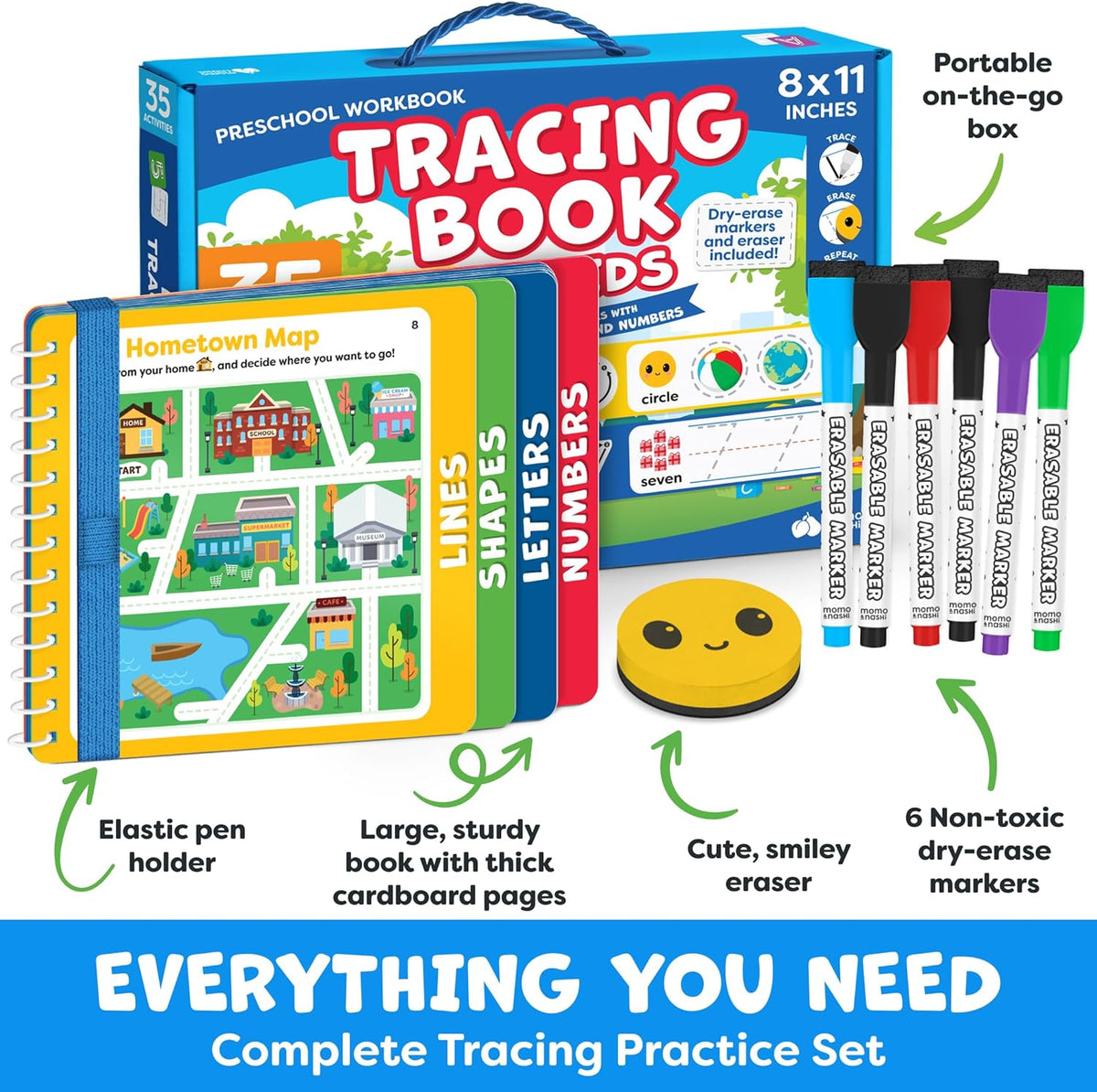 Momo & Nashi Letter Tracing Workbook