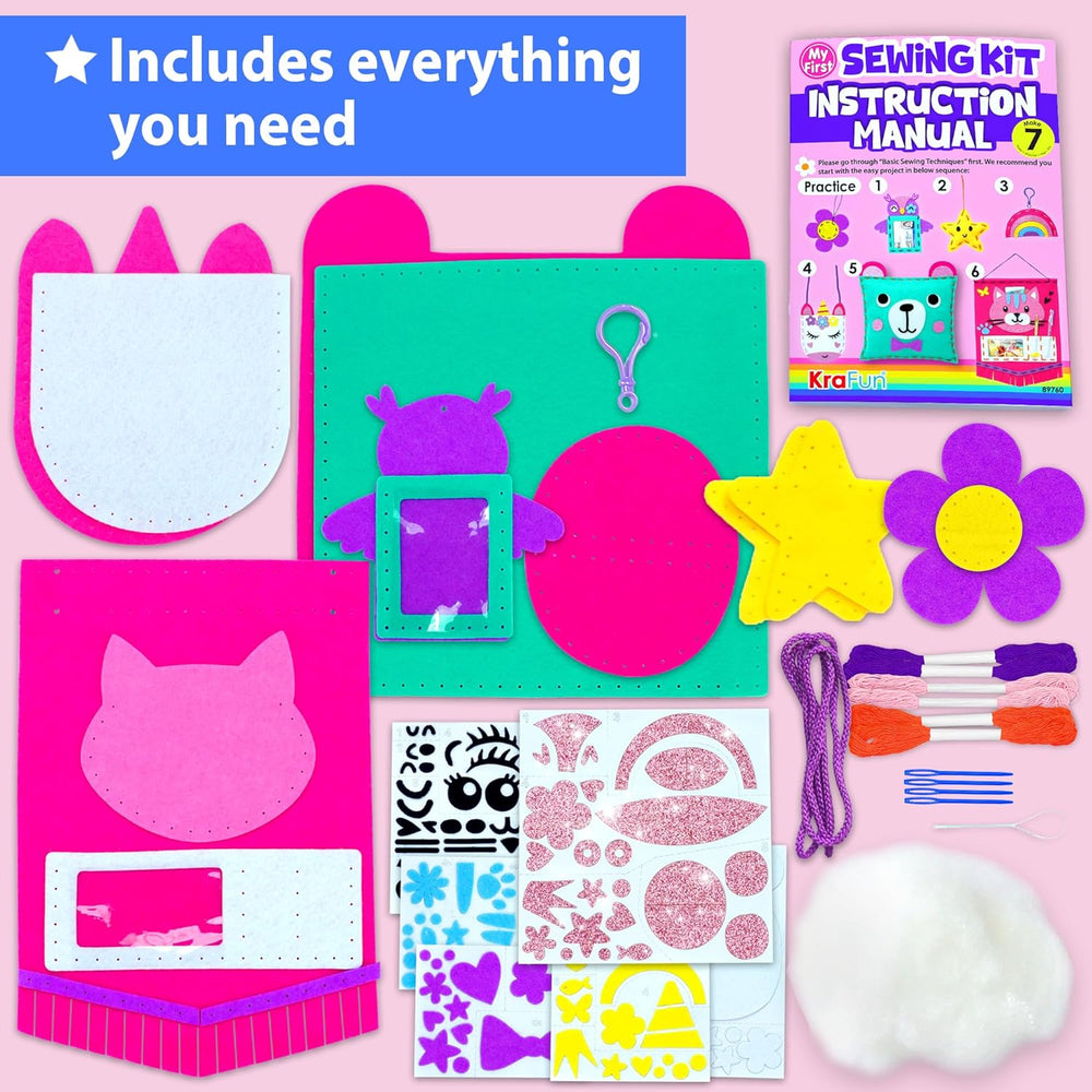 KRAFUN Sewing Kit for Kids
