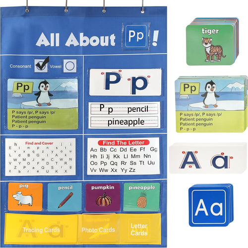 BeesMith Alphabet Learning Pocket Chart