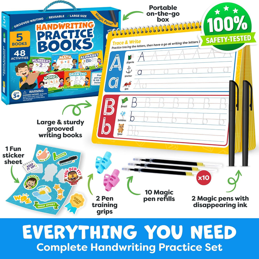 Momo & Nashi Grooved Writing Books for Kids