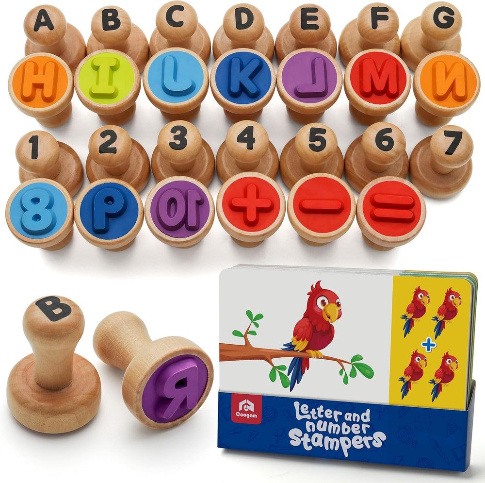 Coogam Alphabet Number Stamp Flashcard