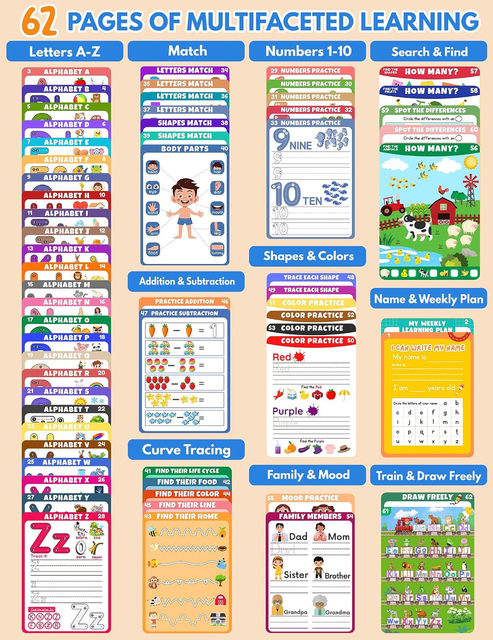 MORECOLL Preschool Learning Activity Workbook